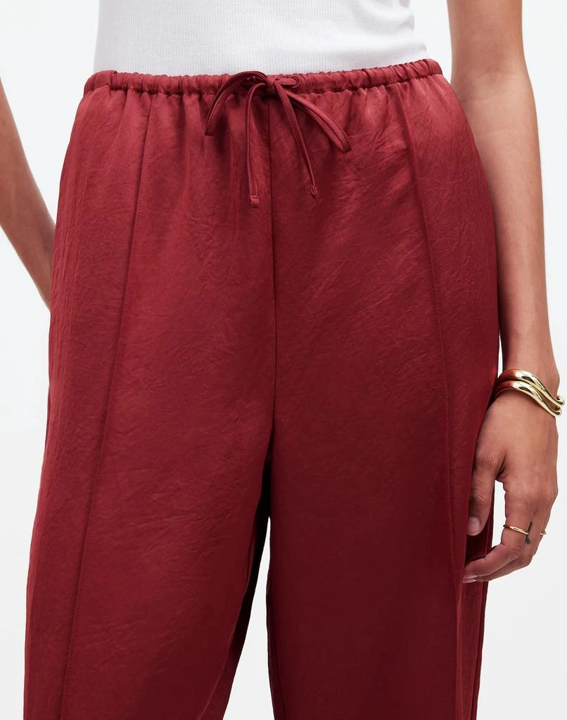 Madewell Tall Pintucked Slim Pull-On Pants in Satin 5