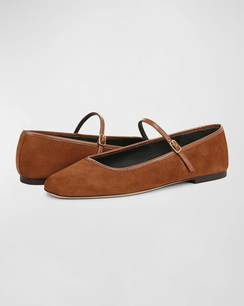 VERONICA BEARD Ellie Suede Mary Jane Ballerina Flats 6