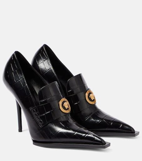 Versace Croc-effect patent leather pumps 1