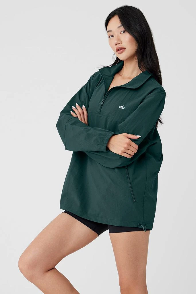 Alo Takeaway Track Pullover - Midnight Green 3