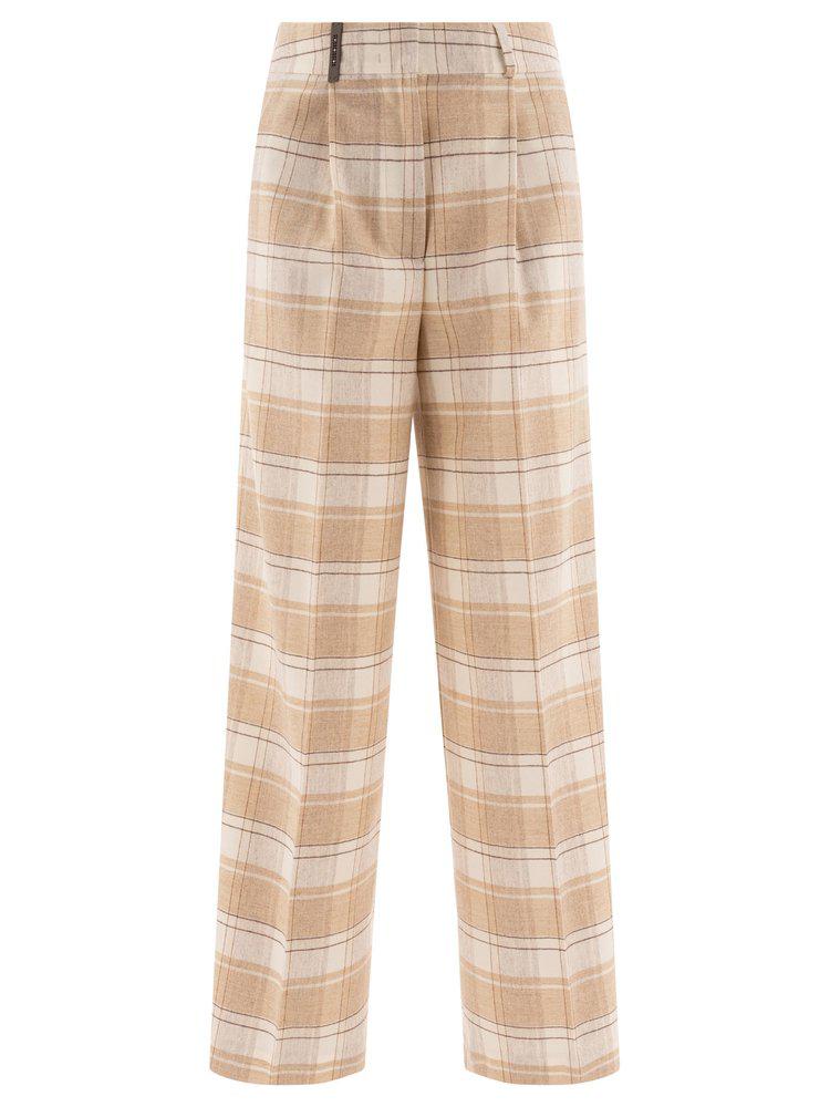 Peserico Peserico Plaid Wide Leg Pants