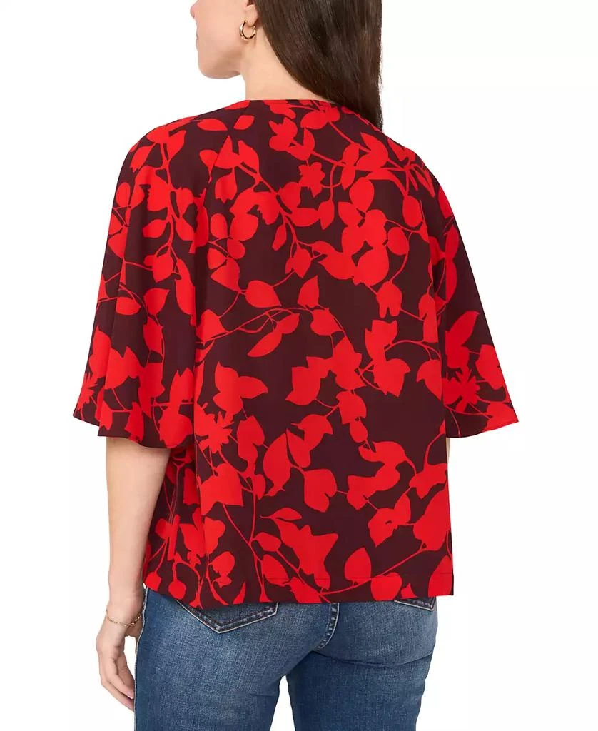Sam & Jess Petite Tie-Neck Flutter-Sleeve Blouse 2