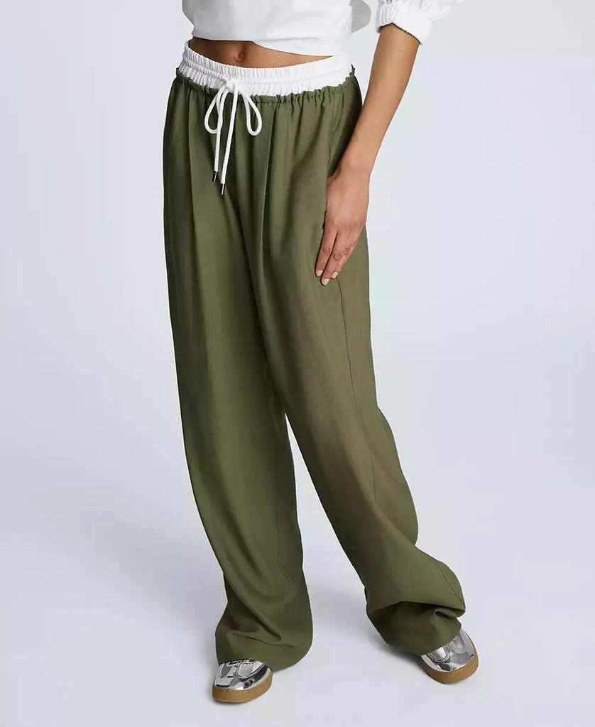 Kenneth Cole Women's Pull-On Wide-Leg Drawstring Pants 3