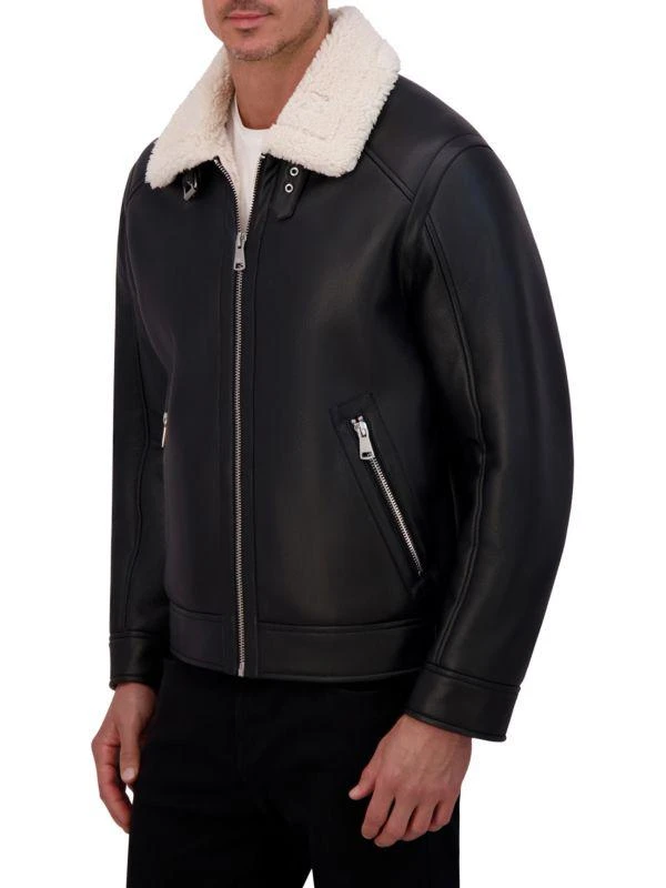 Kenneth Cole Faux Leather Bomber Jacket 3