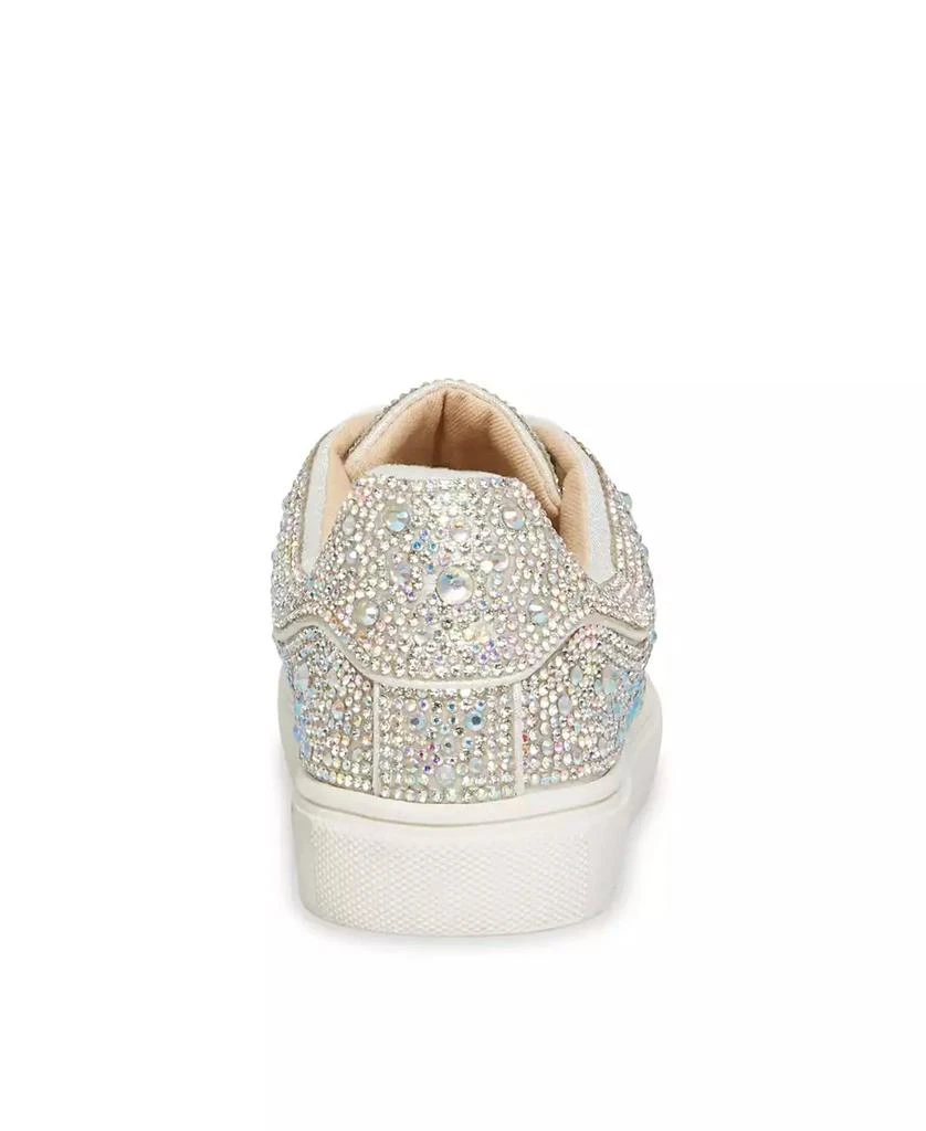 Betsey Johnson Little and Big Girls Sidny Rhinestone Sneakers 3