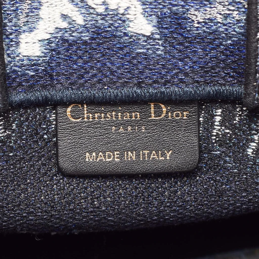 Dior Dior Navy Blue/White Tie Dye Canvas Mini Vertical Dior Book Tote 11