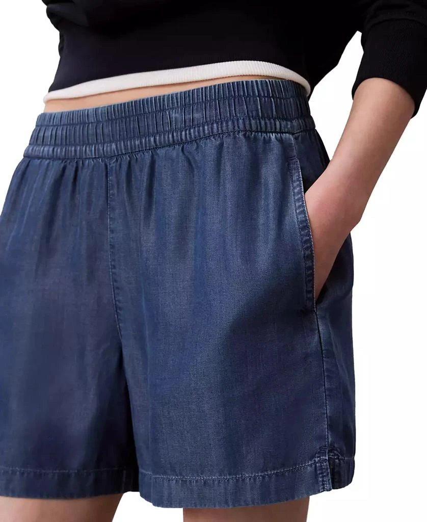 Calvin Klein Women's Chambray Pull-On Shorts 4