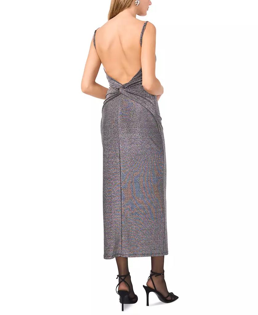 1. State Women's Metallic Twist-Back Midi Dress