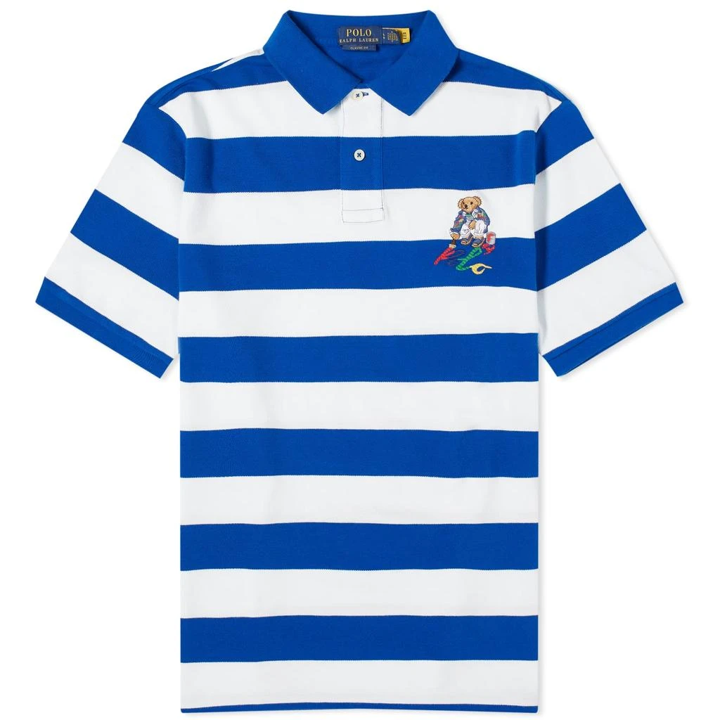 Ralph Lauren Polo Ralph Lauren Painting Bear Block Stripe Polo Shirt 1