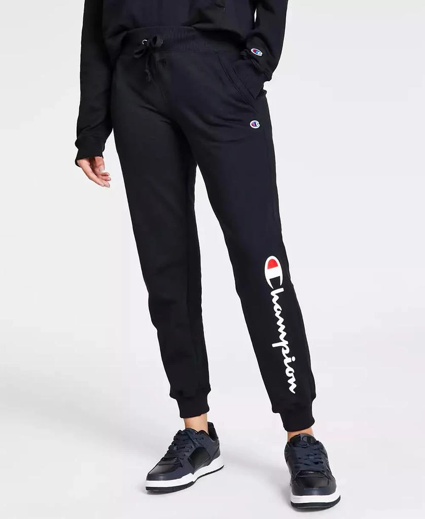CHAMPION Women's Drawstring Logo Fleece Jogger Sweatpants 1