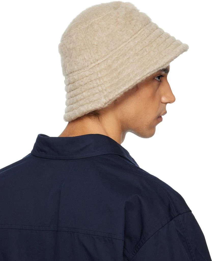 Dries Van Noten Beige Wool Mohair Bucket Hat 3