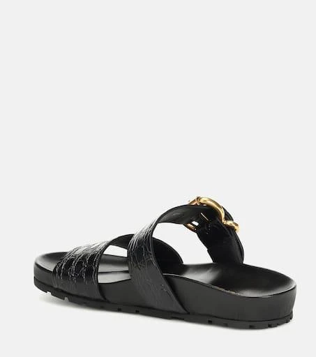 Prada Croc-effect leather slides 3