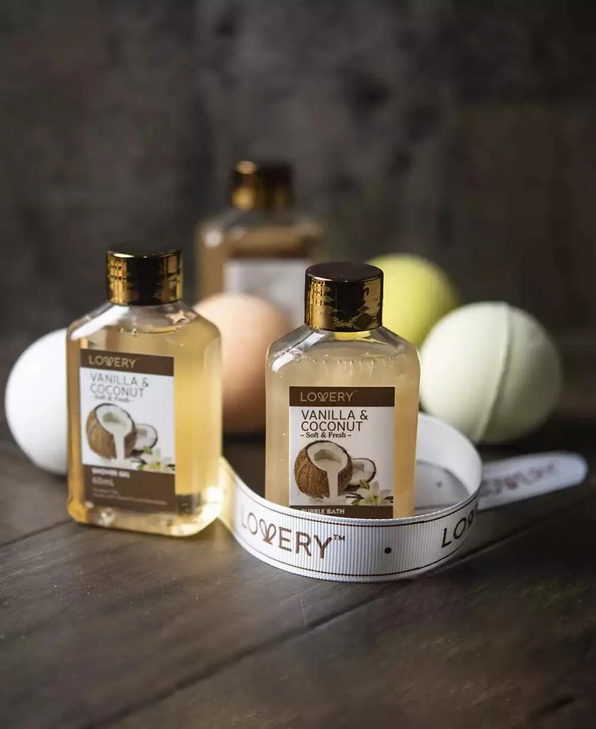 Lovery 12-Pc. Vanilla Coconut Body Care & Bath Bombs Gift Set 4