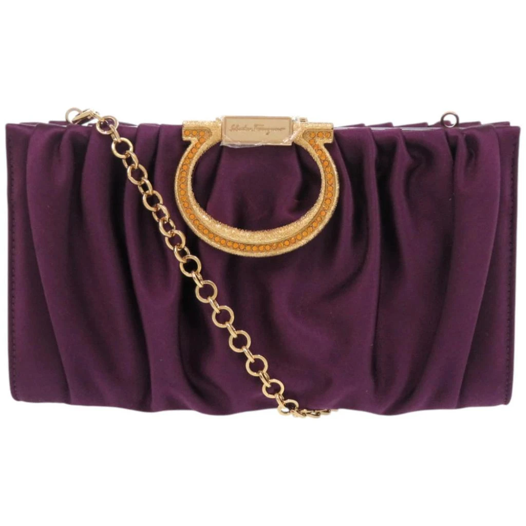 Salvatore Ferragamo Satin Clutch Bag (Pre-Owned)