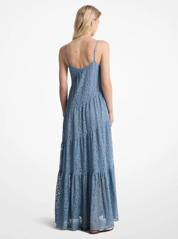 Michael Kors Floral Lace Tiered Slip Dress 2