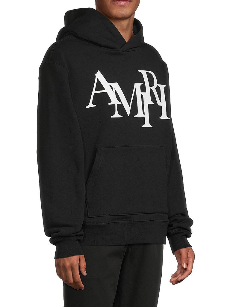 AMIRI Logo Staggered Hoodie - Hoodies - Free Shipping - BeyondStyle
