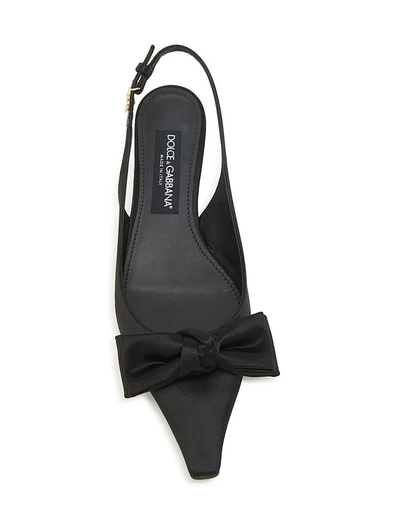 Dolce
Gabbana 30MM Bow-Detailed Satin Kitten-Heel Pumps 5