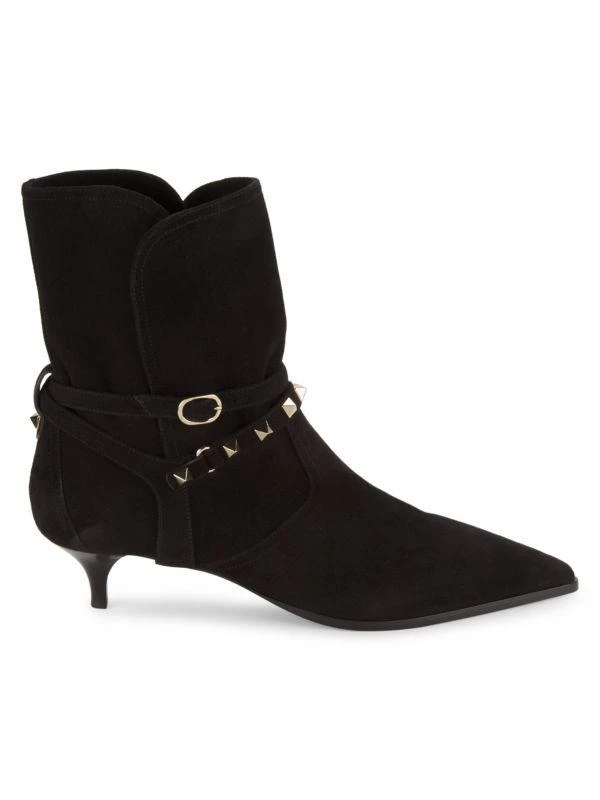 Valentino 38MM Rockstud Leather Ankle Boots 1