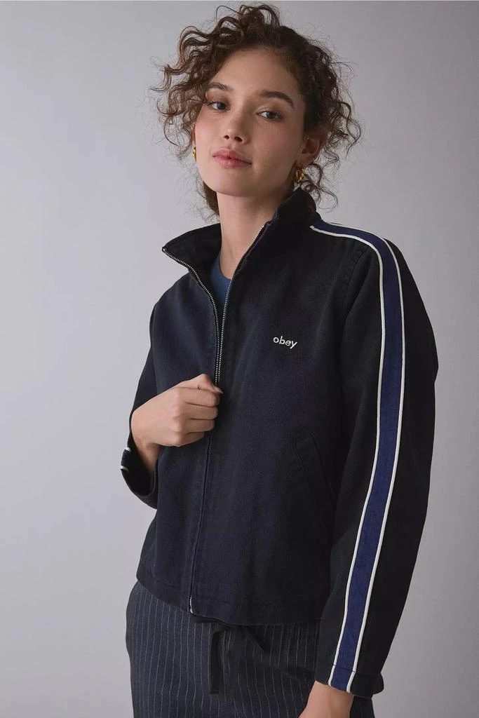 Obey OBEY Astrid Stripe Full-Zip Denim Jacket