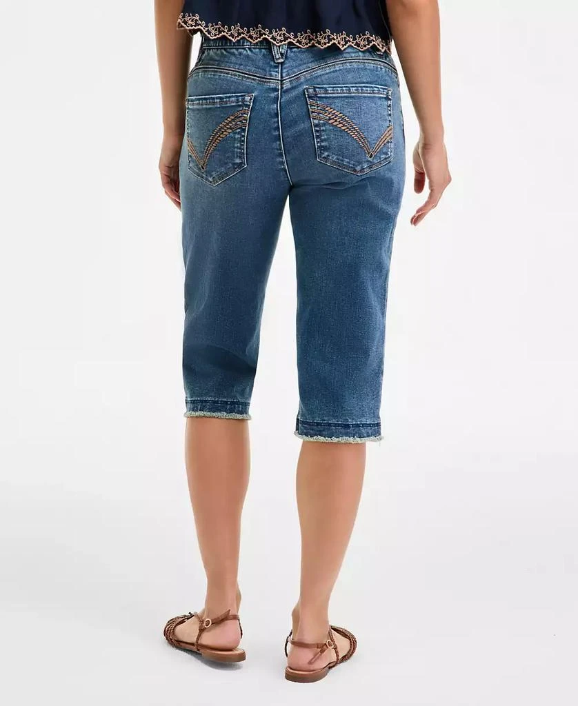 Democracy Women's "Ab" Solution Skimmer Frayed Cropped Jeans 4