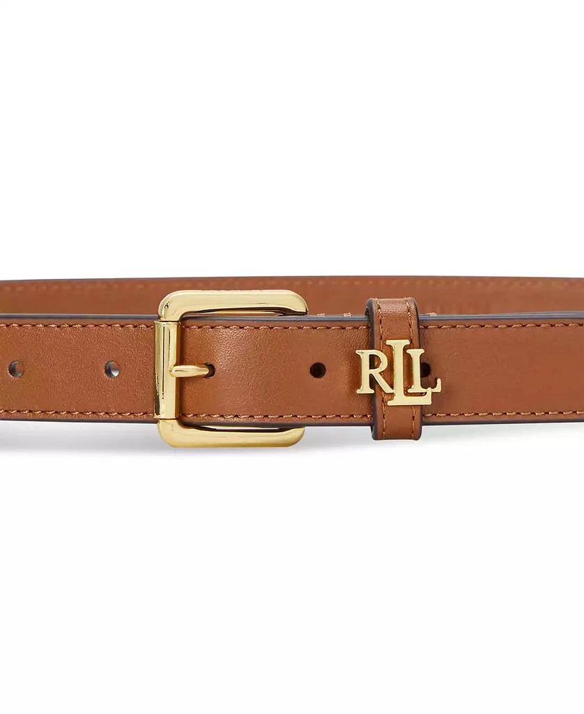 Ralph Lauren Logo-Keeper Leather Skinny Belt 2