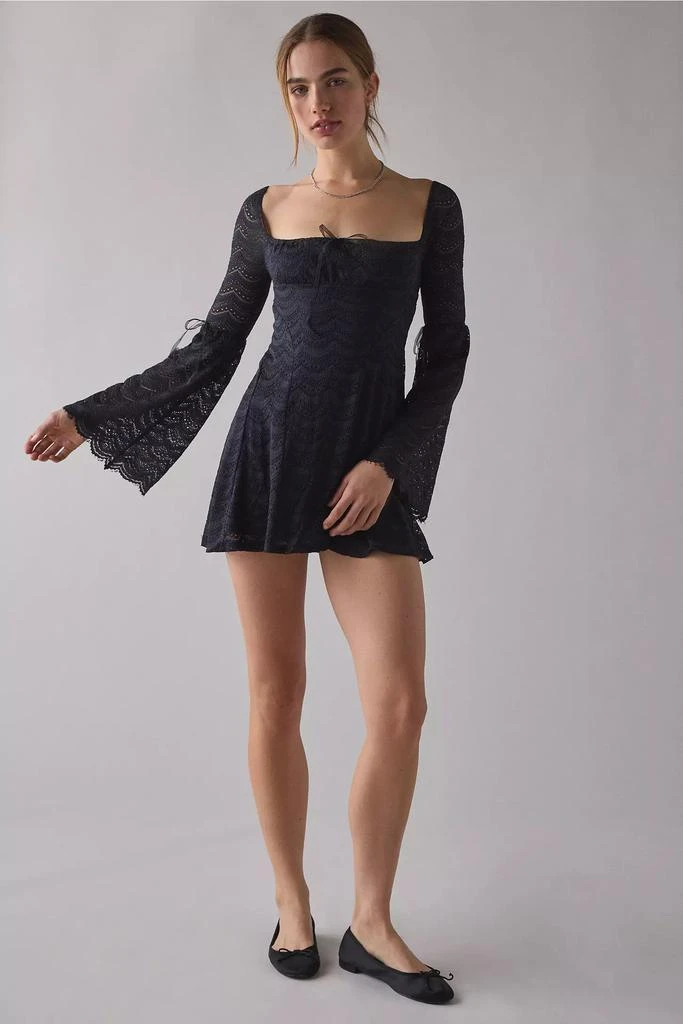 Kimchi Blue Alina Ribbon Trim Lace Bell Sleeve Mini Dress  On Sale Now  with Up to 66% Off | Discover Exclusive Deals & Savings at BeyondStyle   Authentic Kimchi Blue Dresses|womens|Women's