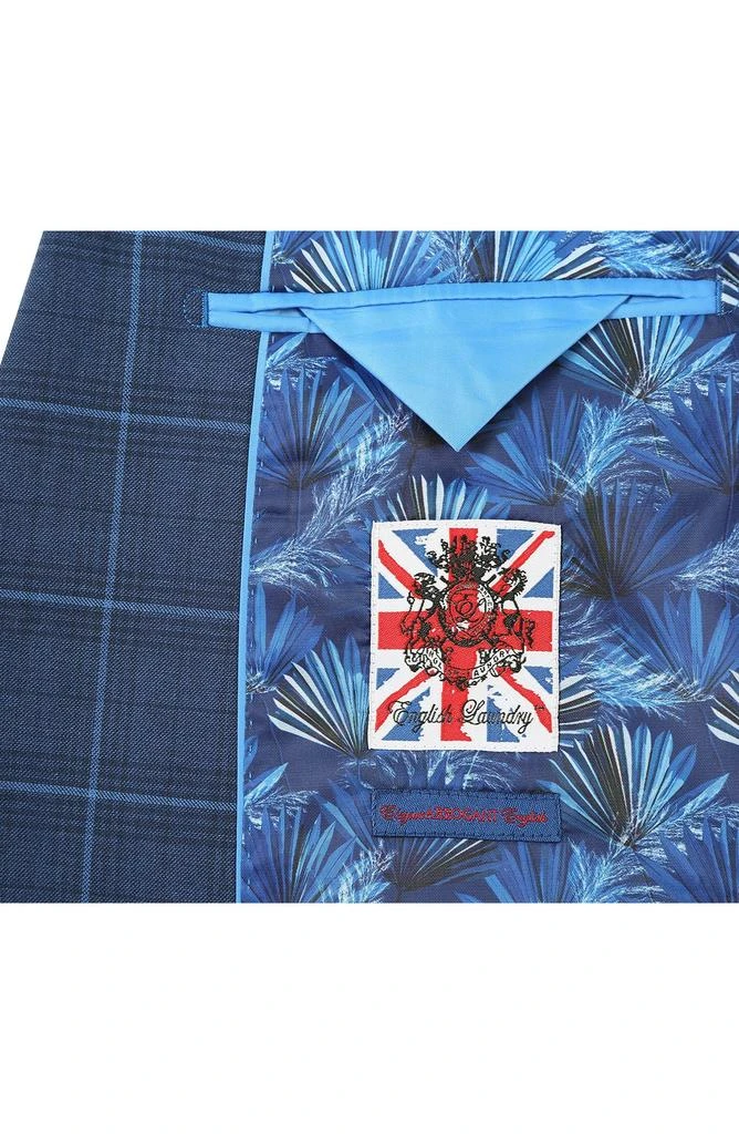 English Laundry Windowpane Blue Mélange Suit 5