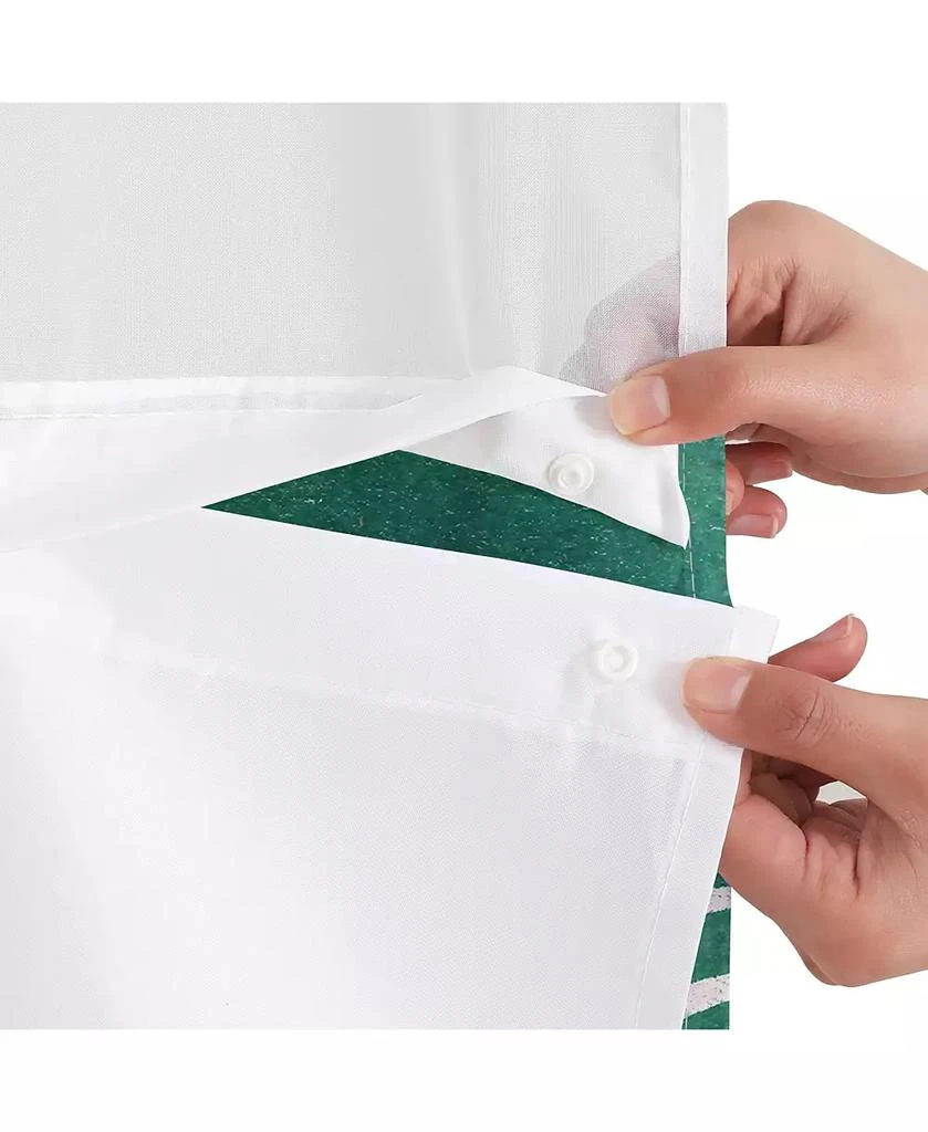 Americanflat Hookless Shower Curtain with Sheer Panel, Snap-In Liner, and Grommets, 72x75 6