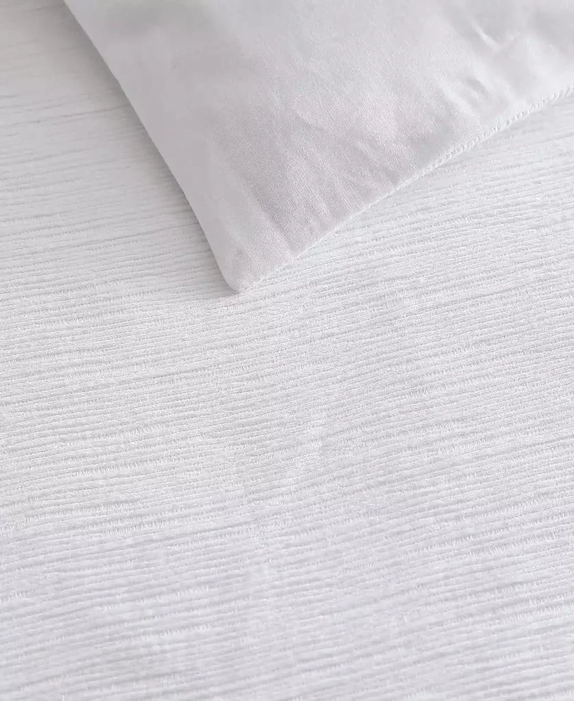 Vera Wang Solid Textured Pleats 3-Pc. Duvet Cover Set 8