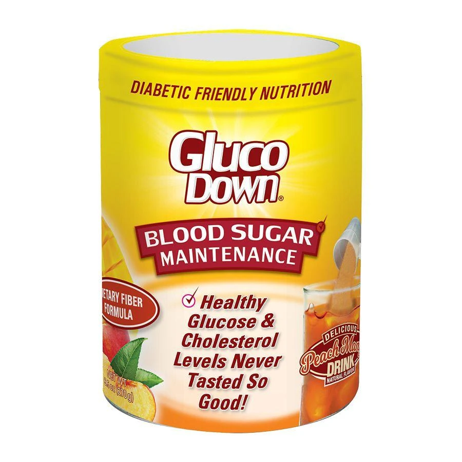 GLUCODOWN Blood Sugar Maintenance Drink Mix Peach Mango 1