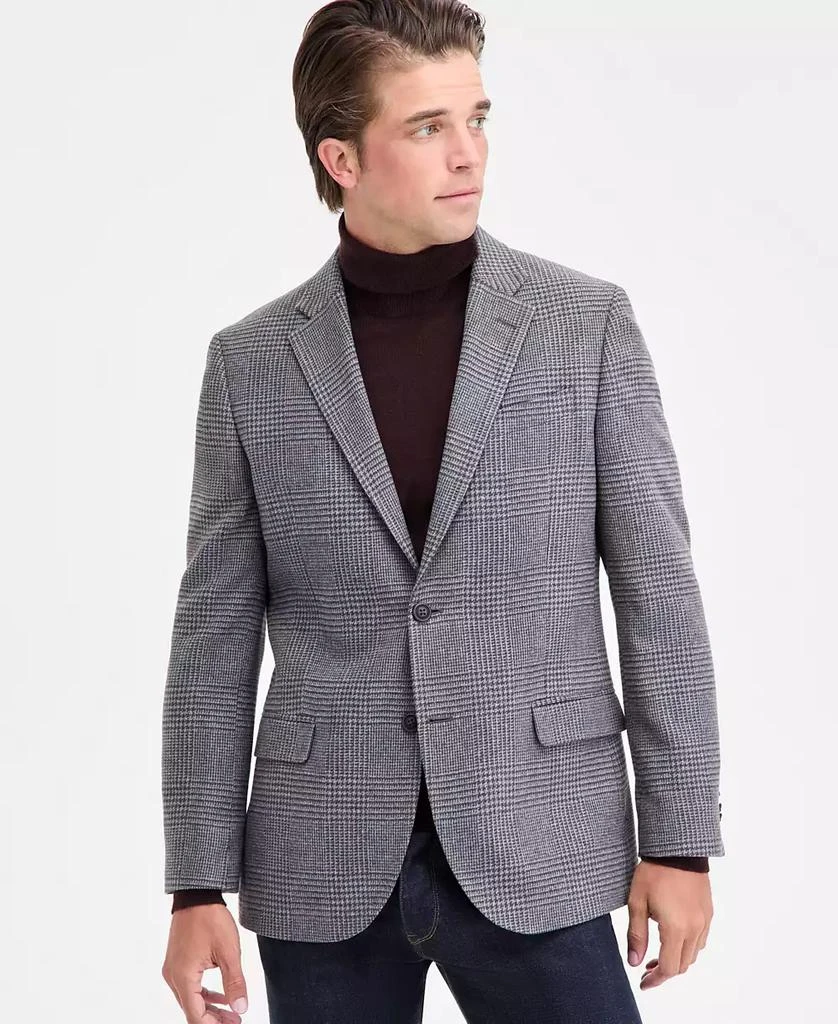 Nautica Men's Modern-Fit Gray Houndstooth Tweed Sport Coat 1
