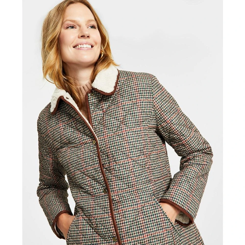 Lauren Ralph Lauren Women's Faux-Sherpa Collar Quilted Coat, Created for Macy's 4