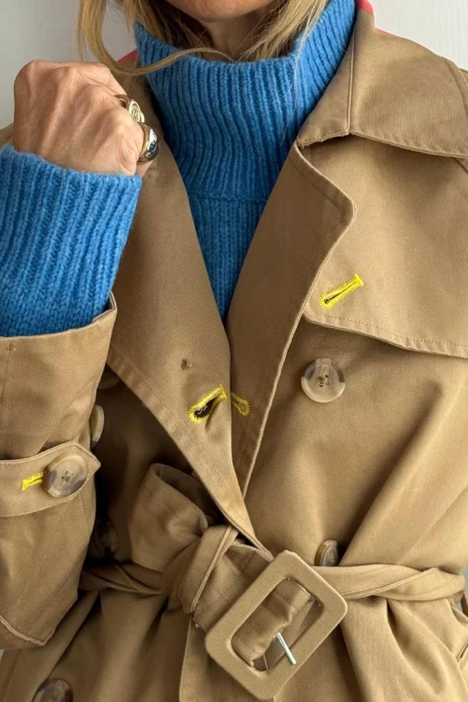 KERRI ROSENTHAL Kerri Rosenthal - Classic Double Breasted Trench Coat 7