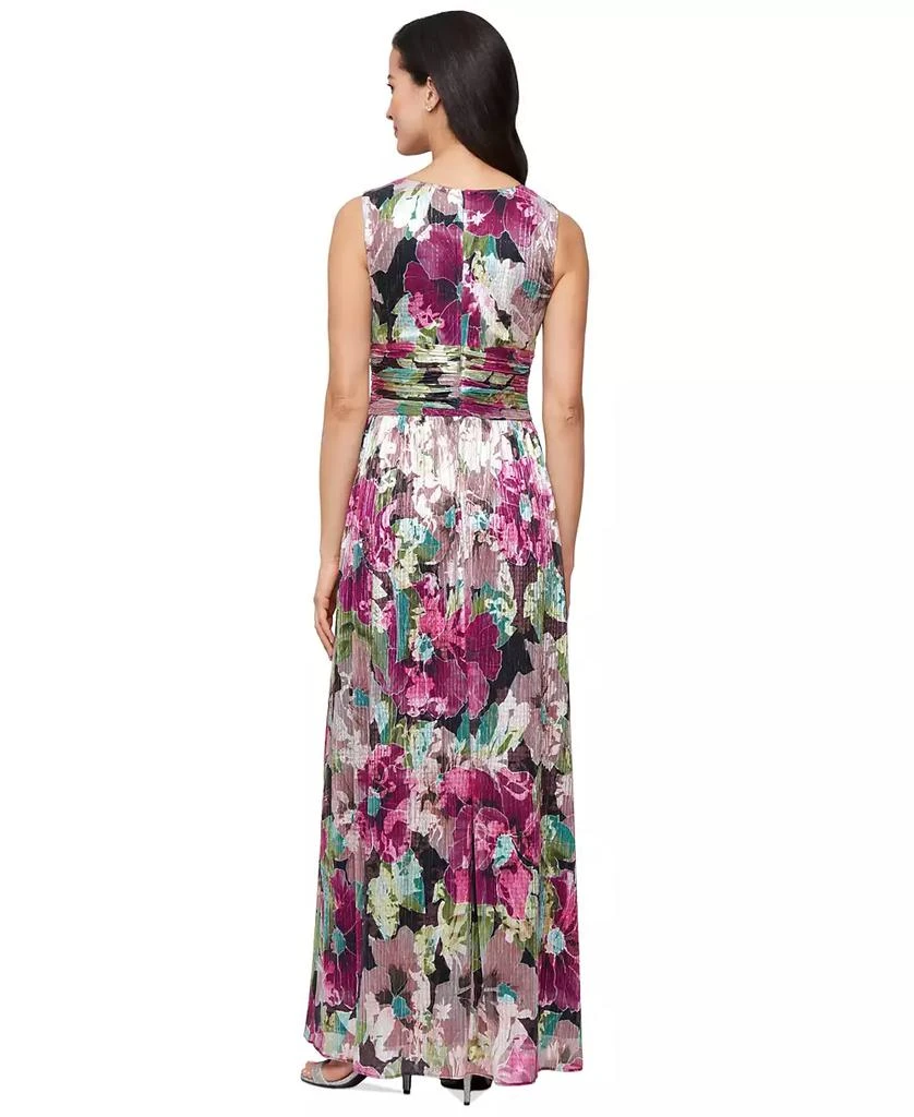 SL Fashions Petite Foil Printed Surplice Dress 3