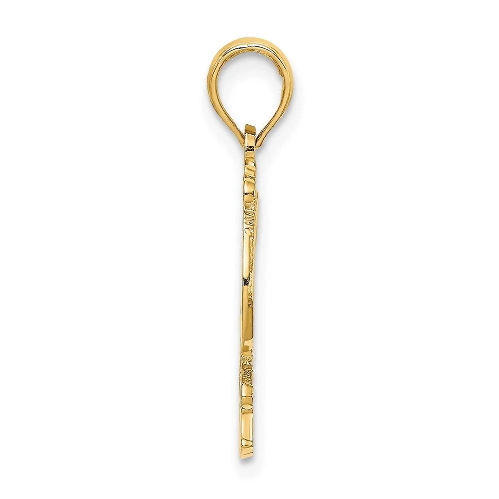 Diamond2Deal 14k Yellow Gold KAUAI Rooster Charm Pendant 2