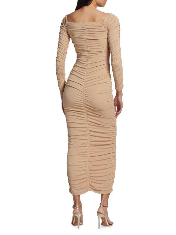 Zeynep Arçay Ruched Body-Con Midi-Dress