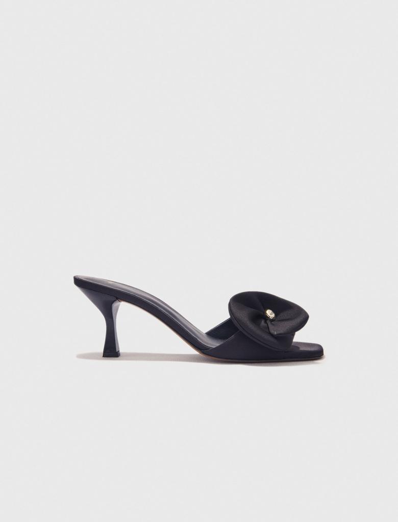 Maje Maje Woman's polyester Textile mules with satin flower for Spring/Summer