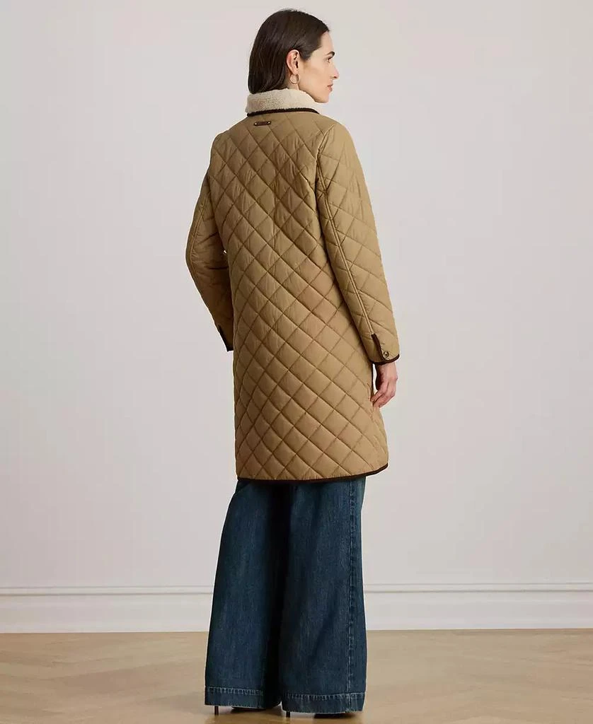 Ralph Lauren Women's Faux-Fur-Collar Quilted Jacket 2