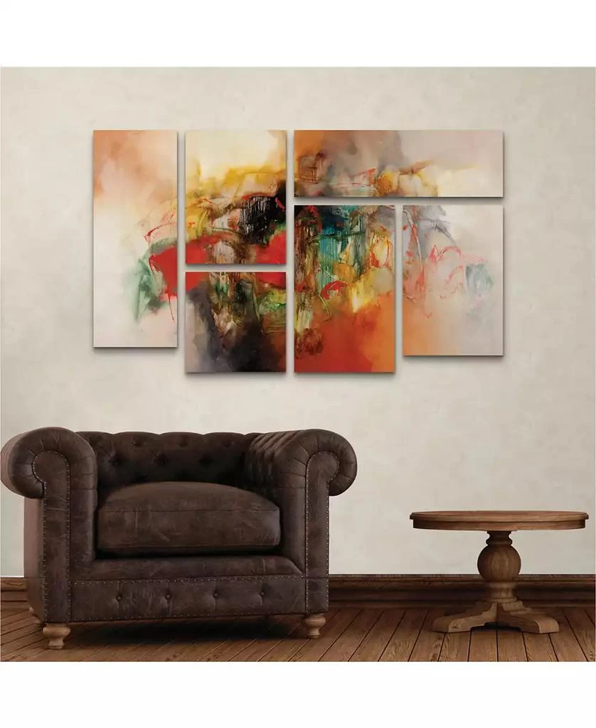 Trademark Global Zavaleta Abstract VI Multi Panel Art Set 6 Piece - 49" x 19" 3