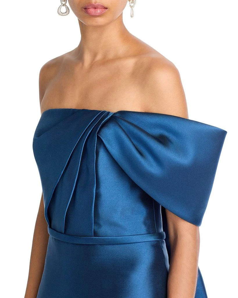 Amsale Bow Shoulder Midi Dress 3