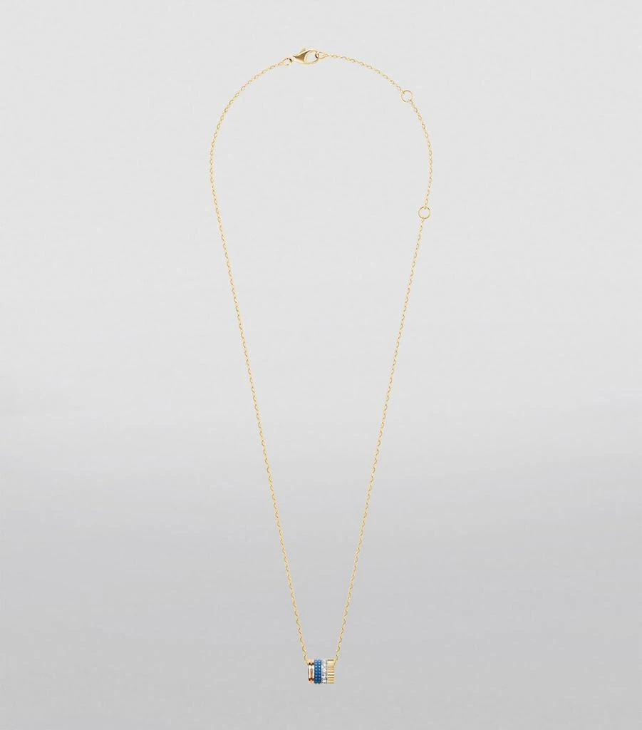 Boucheron Mixed Gold and Diamond Quatre Blue Edition Pendant Necklace 2