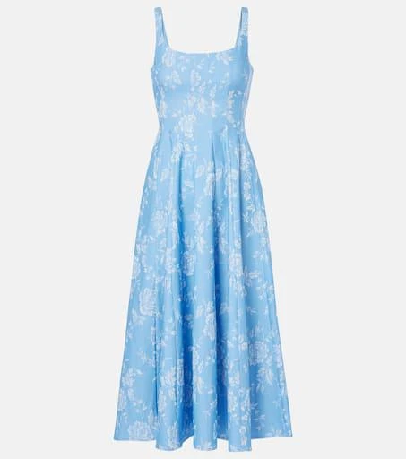 Staud Wells floral pleated corset dress 1