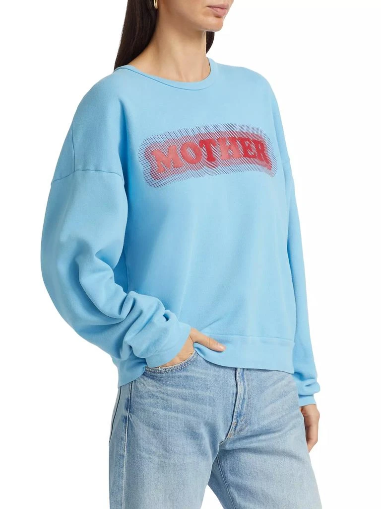 MOTHER The Drop Square Logo Cotton Sweatshirt 4