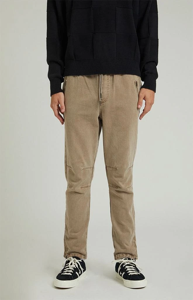 PacSun Brown Zipper Slim Cargo Pants 3