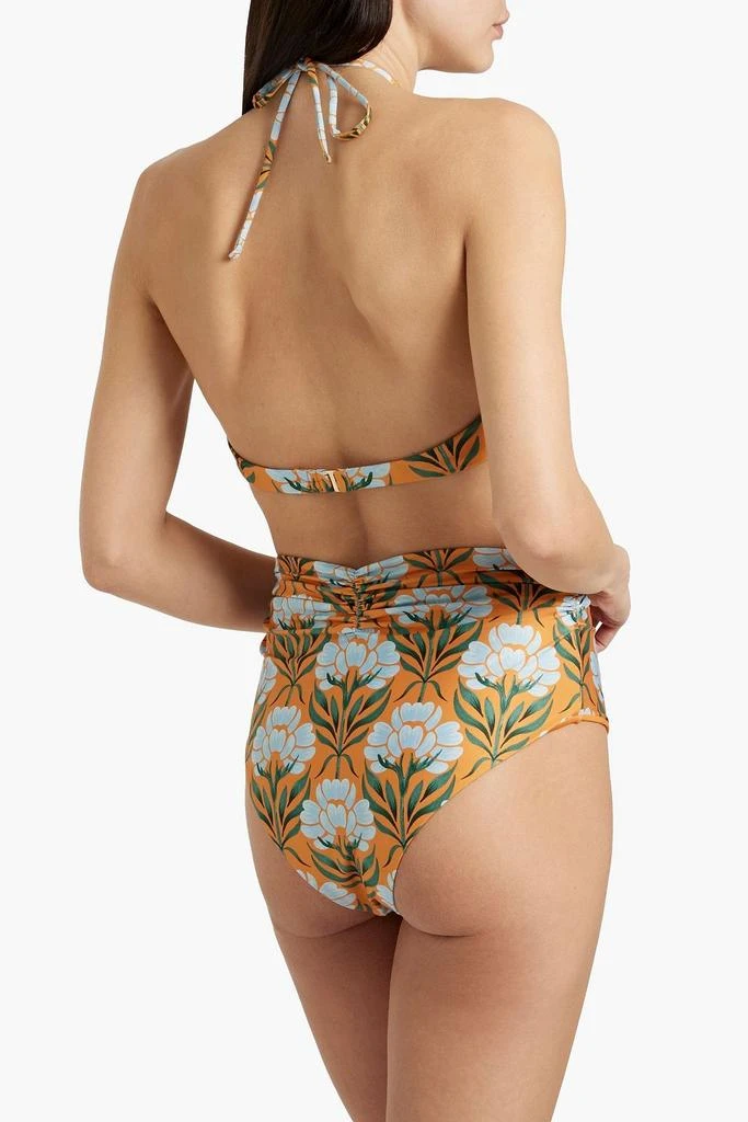 Agua by Agua Bendita Bronce Semilla Otono floral-print halterneck underwired bikini top 3