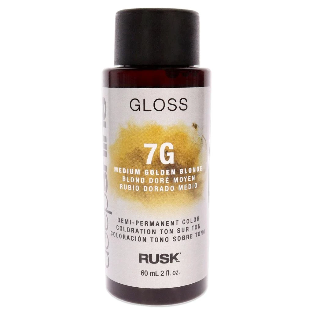Rusk Deepshine Gloss Demi-Permanent Color - 7G Medium Golden Blonde by  for Unisex - 2 oz Hair Color 1