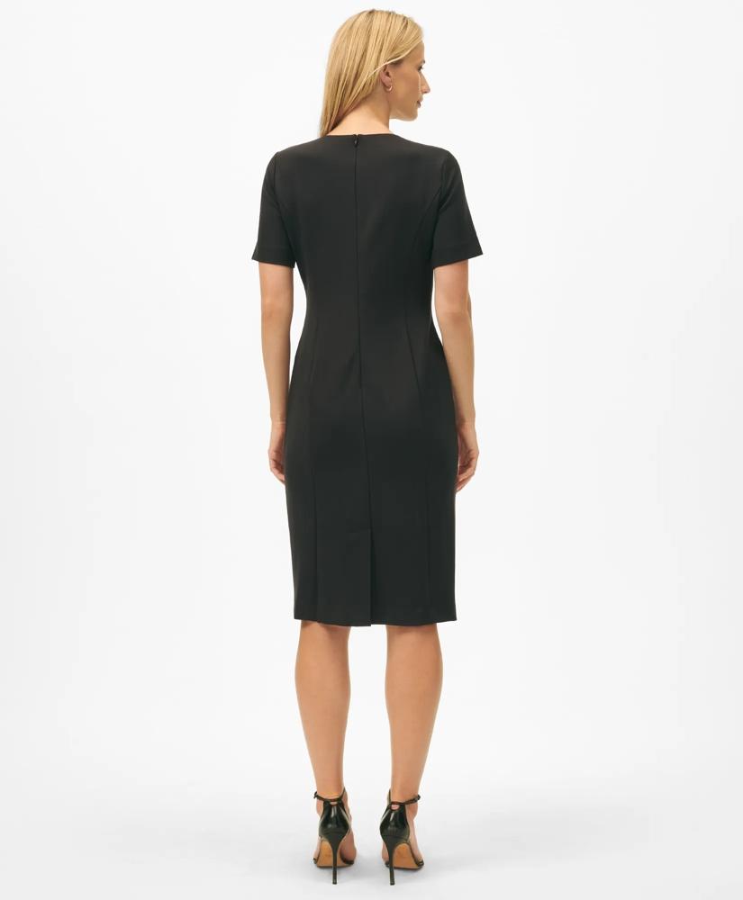 Brooks Brothers Short Sleeve Hip-Pocket Ponte Dress