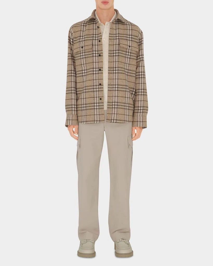 Burberry Men's Check Flannel Button-Down Shirt 2