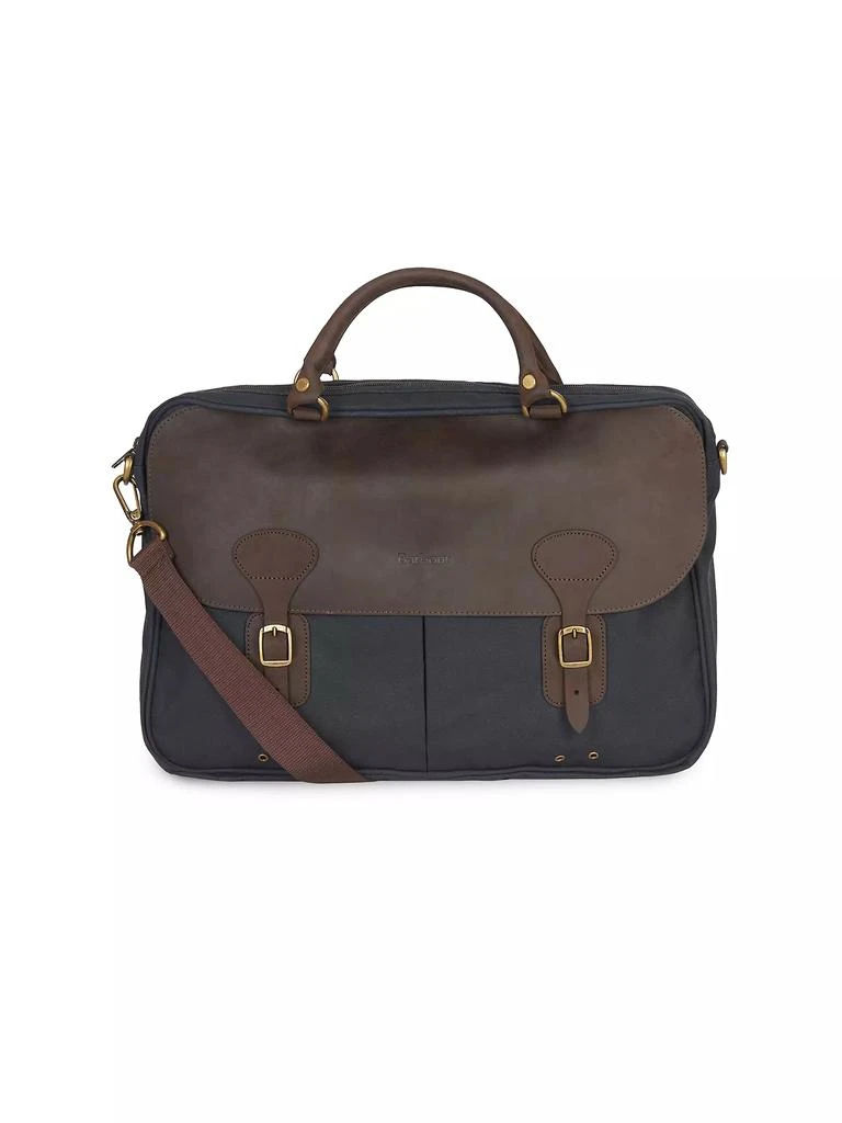 Barbour Waxed Cotton Briefcase 1