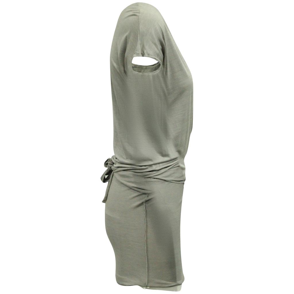 MAISON MARGIELA Wrap Mini Dress in Grey Viscose